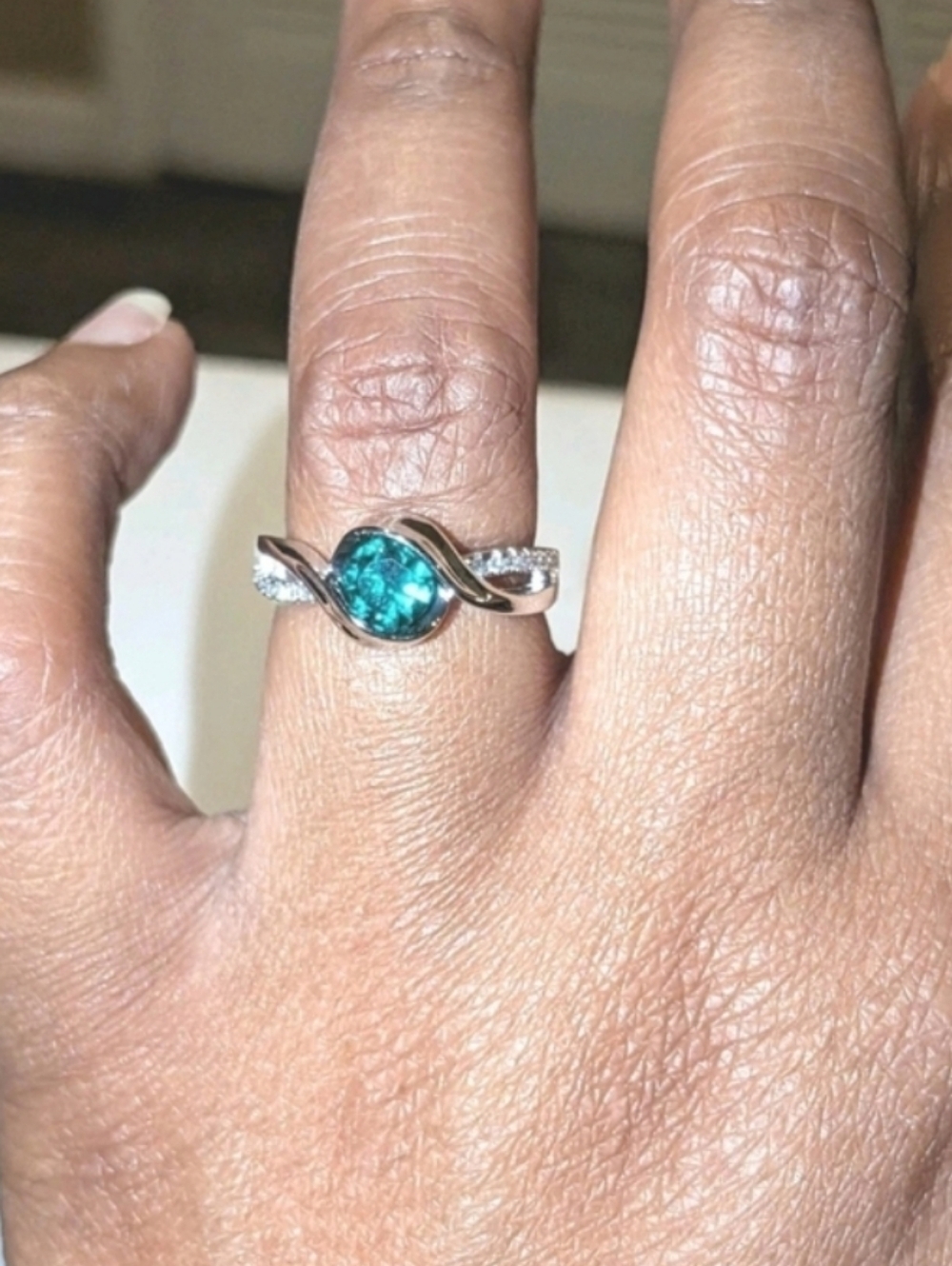 2ct Round Cut Lab Created Emerald Womens Minimalist Ring 14k White Gold Plated 5